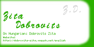 zita dobrovits business card